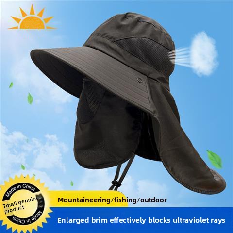 Sun-shading summer hat for men, straw hat for fishing and outdoor hiking