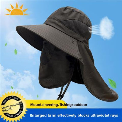 Sun-shading summer hat for men, straw hat for fishing and outdoor hiking