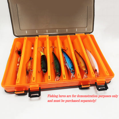 Double-sided lure bait box with V-shaped clip slots