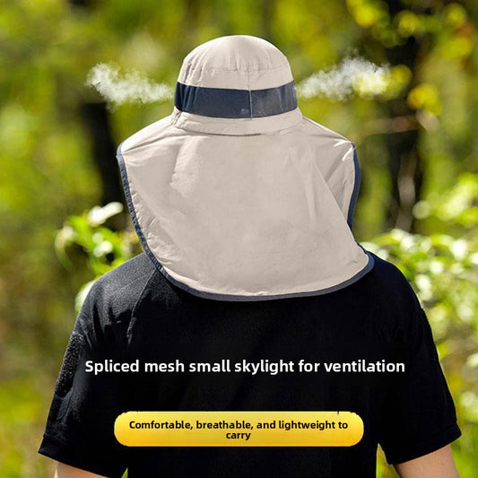 Sun-shading summer hat for men, straw hat for fishing and outdoor hiking