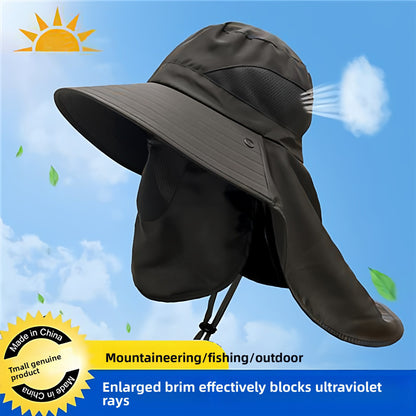 Sun-shading summer hat for men, straw hat for fishing and outdoor hiking